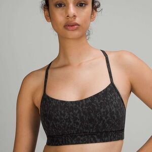 Lululemon Black Leopard Flow Y Bra